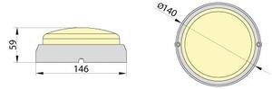 Brilagi - LED Индустриално осветление за таван SIMA LED/12W/230V IP65 бяла