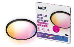 WiZ - LED RGB Димируем плафон SUPERSLIM LED/32W/230V Wi-Fi черен