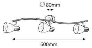 Rabalux 6308 - Точково осветително тяло SOMA 3xE14/40W/230V