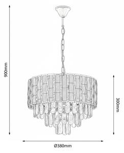 Brilagi - Полилей с верига CRISTAL 5xE14/40W/230V диаметър 38 см