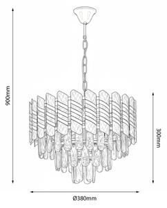 Brilagi - Полилей на верига CRISTAL 5xE14/40W/230V диаметър 38 см