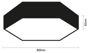 LED таванно осветително тяло LED/135W/230V 3000/4000/6500K Ø 80 cm, черно