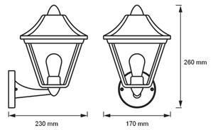Osram - Външна стенна лампа TRADITION UP 1xE27/60W/230V IP44