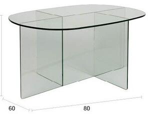 Стъклена масичка за кафе 60x80 cm Linea – Zuiver