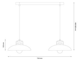 Brilagi - LED Пендел FLAMENGO 2xE27/60W/230V бежов