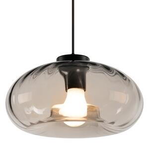 Osram - Полилей на кабел DECOR SMOKE 1xE27/12W/230V Ø 28 см черен/димчато сив