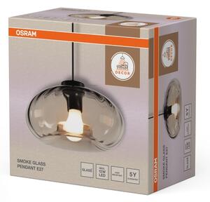 Osram - Полилей на кабел DECOR SMOKE 1xE27/12W/230V Ø 28 см черен/димчато сив