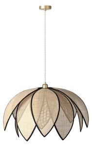 Osram - Полилей на кабел DECOR RATTAN 1xE27/15W/230V Ø 67 см бежов/черен
