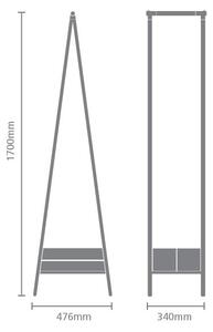 Бяла стоманена стойка за дрехи Linn – Brabantia