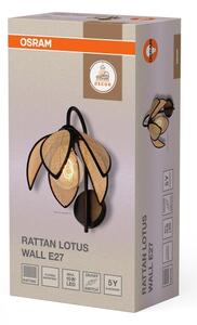 Osram - Стенна лампа DECOR RATTAN 1xE27/15W/230V бежова/черна