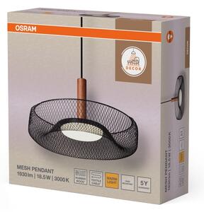 Osram - LED полилей на кабел DECOR MESH LED/18,5W/230V Ø 40 cm черен/каучукова дървесина