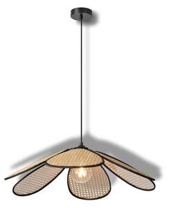 Osram - Висяща лампа на кабел DECOR RATTAN 1xE27/15W/230V Ø 69 см бежово/черно