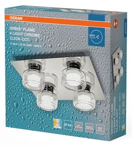 Osram - LED таванен осветител за баня ORBIS FLAME 4xLED/5,5W/230V IP44 хром