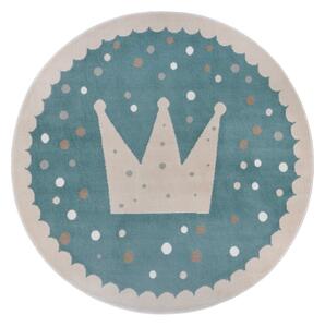 Син детски килим ø 100 cm Crown - Hanse Home