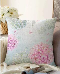 Синя калъфка за възглавница със смес от памук Peony, 55 x 55 cm - Minimalist Cushion Covers