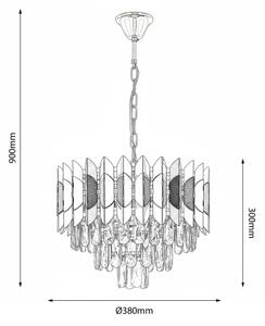 Brilagi - Полилей на верига CRISTAL 5xE14/40W/230V Ø 38 см