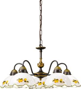 Kolarz 731.85.116 - Полилей на верига NONNA 5xE27/75W/230V с лимонов мотив