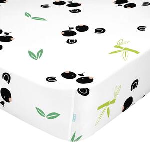 Бебешки памучен чаршаф Panda, 90 x 200 cm Panda Garden - Moshi Moshi