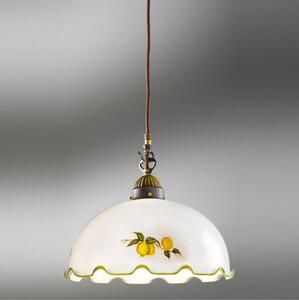 Kolarz 731.30.116 - Полилей на кабел NONNA 1xE27/75W/230V, Ø 20 см, в лимонов цвят