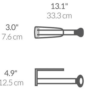 Стоманен държач за кухненски кърпи, монтиран на стената - simplehuman