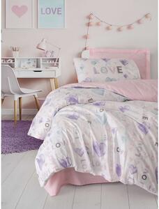 Розово единично детско спално бельо 200x140 cm Lovella – Mijolnir