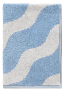 Бяла/светлосиня памучна кърпа 50x70 cm Waves – Jotex
