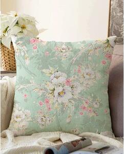 Зелена калъфка за възглавница със смес от памук Blossom, 55 x 55 cm - Minimalist Cushion Covers