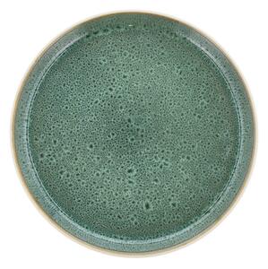 Бяла/зелена десертна глинена чиния ø 21 cm Gastro White/Green – Bitz
