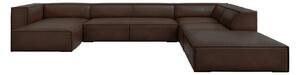 Ъглов диван от тъмнокафява кожа (десен ъгъл) Madame - Windsor & Co Sofas