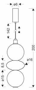LED Полилей на кабел FLORES LED/12W/230V златист/оранжев