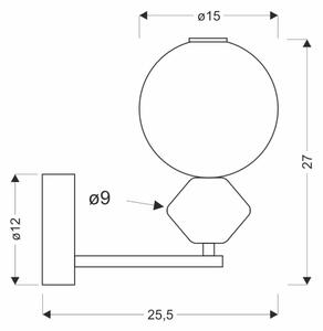 LED стенна лампа FLORES LED/7W/230V златна/кафява