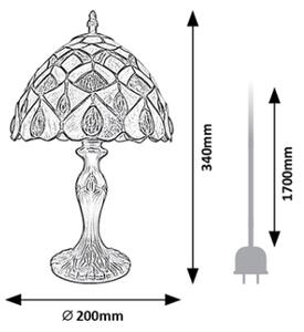 Brilagi - Tiffany витражна настолна лампа MARGARET 1xE14/40W/230V