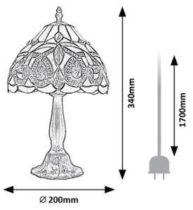 Brilagi - Тифани витражна настолна лампа LUISA 1xE14/40W/230V