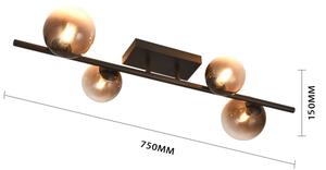 Brilagi - LED плафон MILLA 4xG9/3W/230V кафяв/димчато кафяв