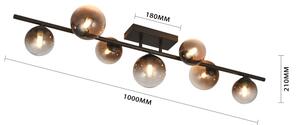 Brilagi - LED полилей за повърхностен монтаж MILLA 7xG9/3W/230V кафяв/опушено кафяв