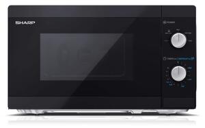 Микровълнова фурна Sharp YC-MS01E-B, механично управление, 800W, 20l обем, 5 степени на мощност, черна
