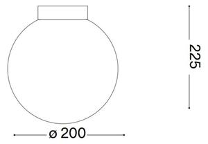 Ideal Lux - Аплик CARTA 1xE27/25W/230V Ø 20 см бял