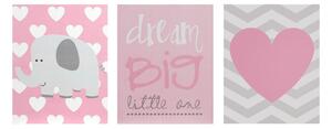 Детски картини в комплект от 3 броя 16x20 cm Dream Big - Premier Housewares