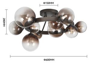 Brilagi - LED полилей за повърхностен монтаж MILLA 10xG9/3W/230V кафяв/опушено кафяв