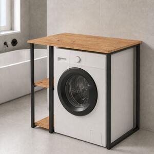 Verno TopMebel меламинов шкаф за пералня в цвят бор и дъб 90x59.8x92.8cm