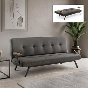 Тапициран триместен диван - легло Zven TopMebel в антрацит цвят 180x64x78cm