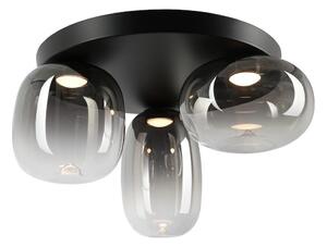 LED Плафониера VASO LED/12W/230V Ø 42 см черен/опушен