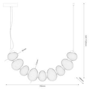 LED полилей на кабел BOLLA LED/36W/230V златист/опушено бежово