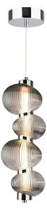 LED полилей на кабел BOLLA LED/17W/230V, диаметър 16 см, лъскав хром/димно сив