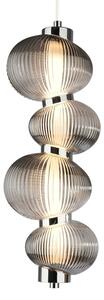 LED полилей на кабел BOLLA LED/17W/230V, диаметър 16 см, лъскав хром/димно сив
