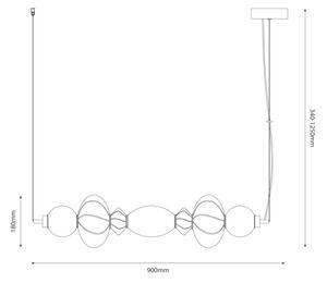 LED Пендел ASCOLI LED/24W/230V цветен