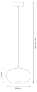 LED Пендел VASO LED/4W/230V Ø 18 см бял