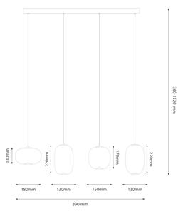 LED Пендел VASO LED/15W/230V черен/опушен
