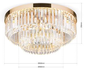 Orion - LED кристално осветление PRISM LED/80W/230V пр.55 см 24K злато