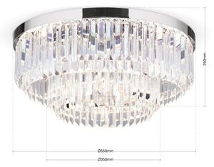 Orion - LED кристално осветително тяло PRISM LED/80W/230V пр. 55 см хром